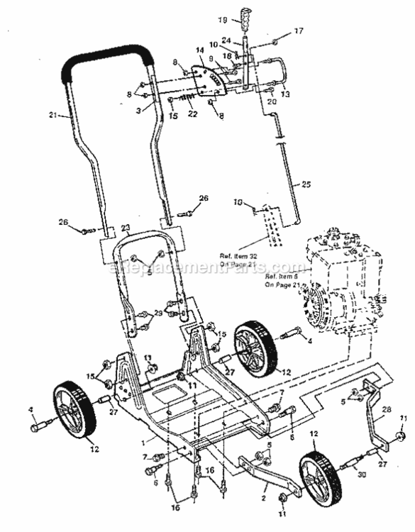 Page A Diagram and Parts List for 536797521  Craftsman Edger