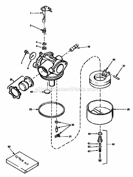 Page K Diagram and Parts List for 536797581  Craftsman Edger