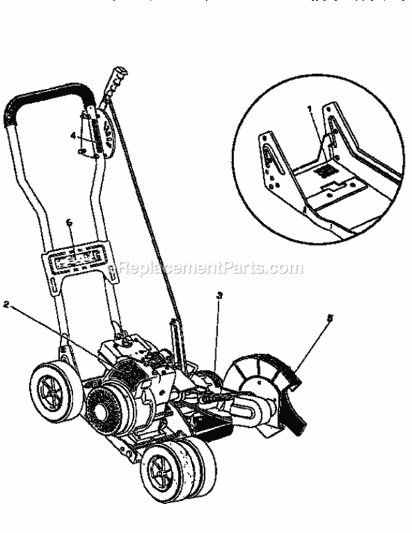 Page E Diagram and Parts List for 536797591  Craftsman Edger