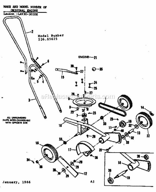 Page A Diagram and Parts List for 53685625  Craftsman Edger