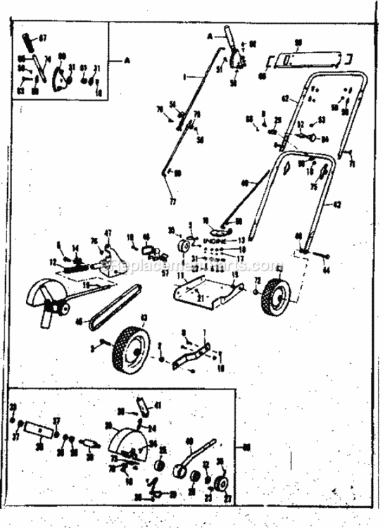 Page A Diagram and Parts List for 53685638  Craftsman Edger