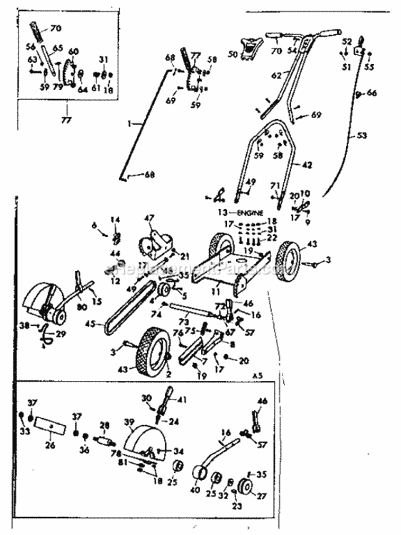 Page A Diagram and Parts List for 53685665  Craftsman Edger