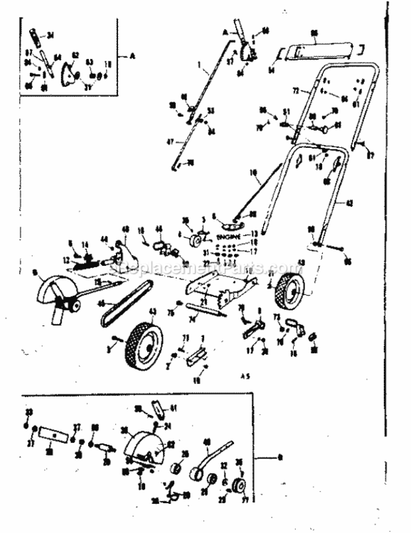 Page A Diagram and Parts List for 53685668  Craftsman Edger