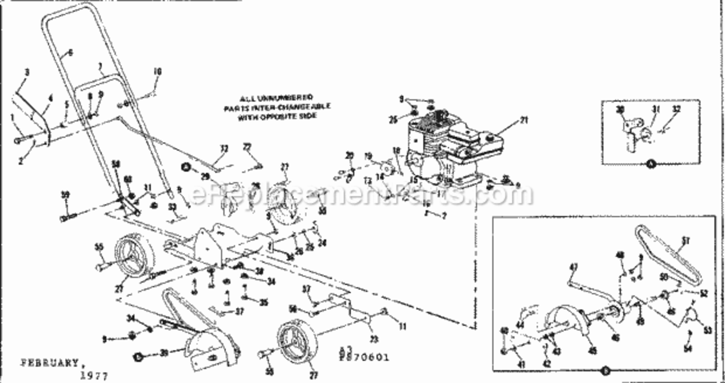 Page A Diagram and Parts List for 536870601  Craftsman Edger