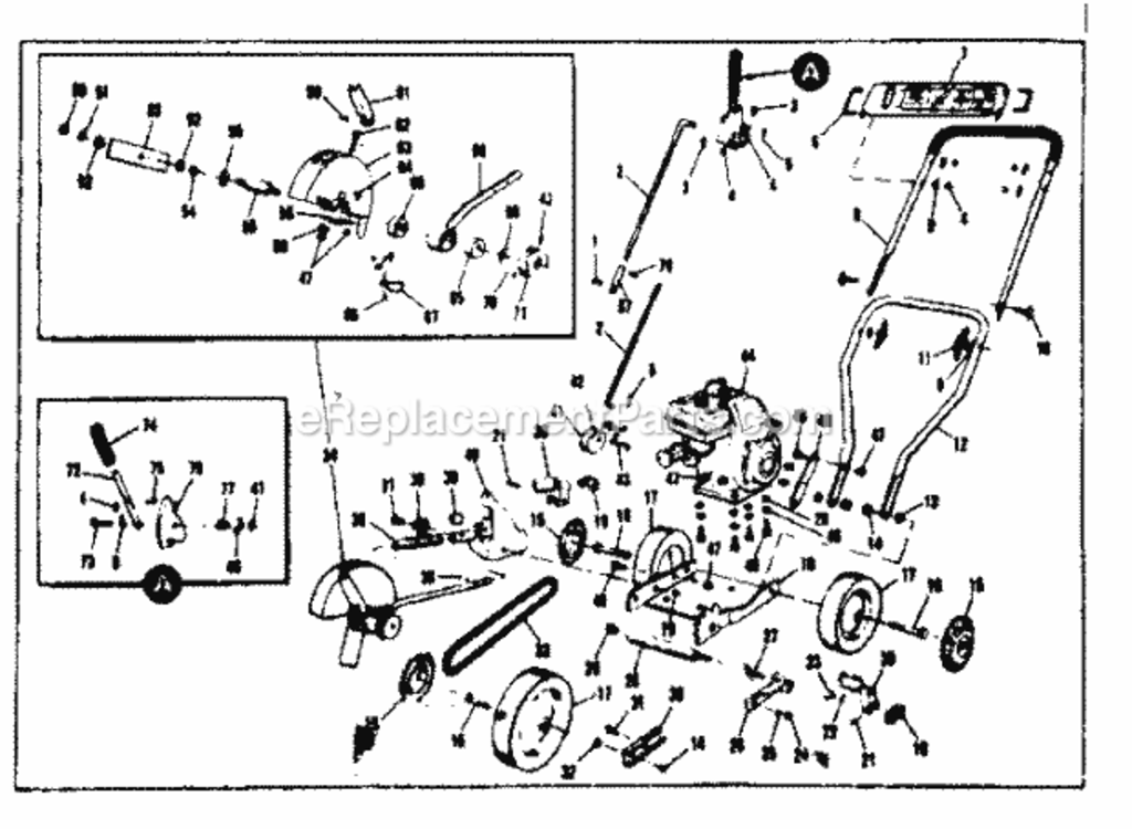 Page A Diagram and Parts List for 53687091  Craftsman Edger