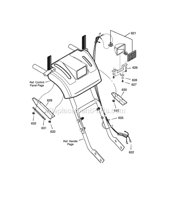 Page K Diagram and Parts List for 536881114  Craftsman Snow Blower