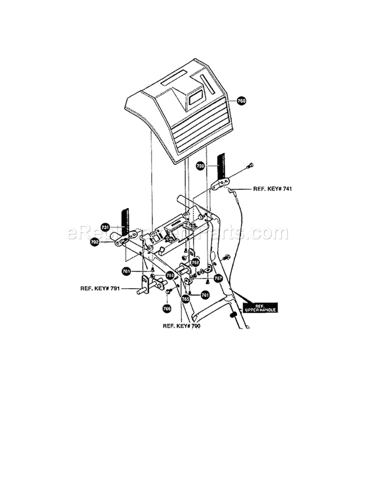 Control Panel Diagram and Parts List for 536881120  Craftsman Snow Blower