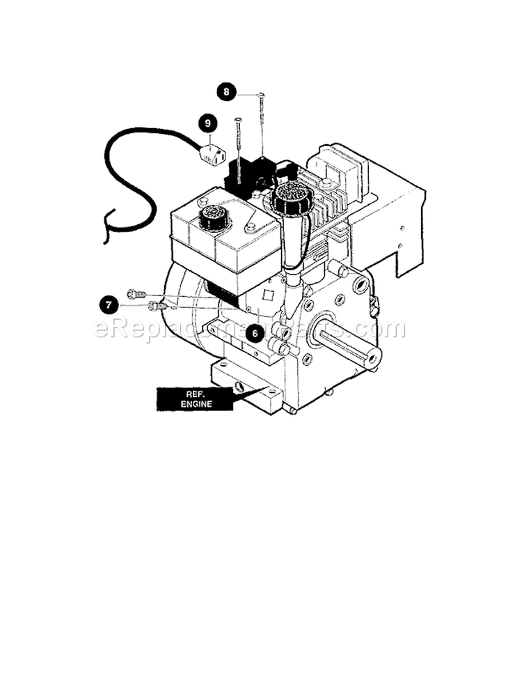 Electric Start Diagram and Parts List for 536881120  Craftsman Snow Blower