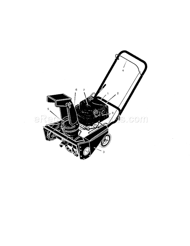 Decals Diagram and Parts List for 536881400  Craftsman Snow Blower