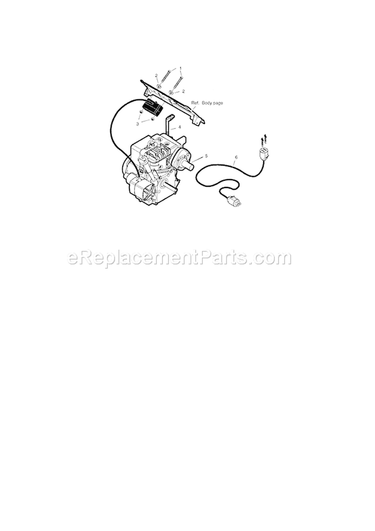 Electric Starter Diagram and Parts List for 536881500  Craftsman Snow Blower