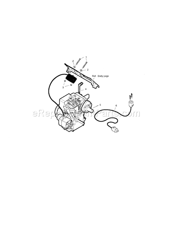Electric Starter Diagram and Parts List for 536881501  Craftsman Snow Blower