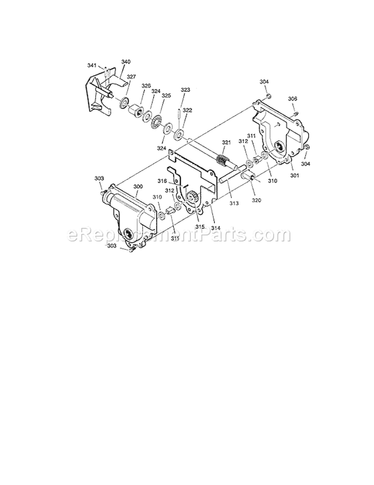 Gear Case Diagram and Parts List for 536881550  Craftsman Snow Blower