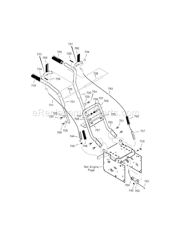 Page G Diagram and Parts List for 536881800  Craftsman Snow Blower