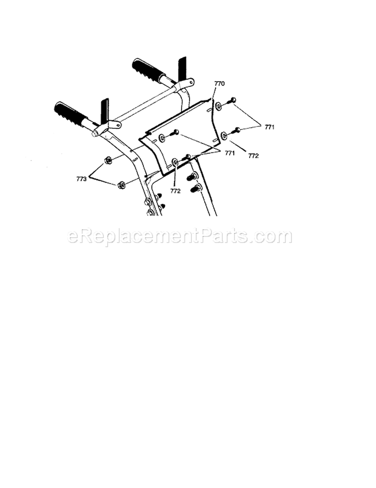 Panel Diagram and Parts List for 536881851  Craftsman Snow Blower