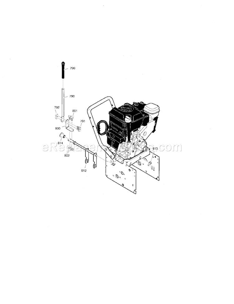 Shift Yoke Diagram and Parts List for 536881950  Craftsman Snow Blower