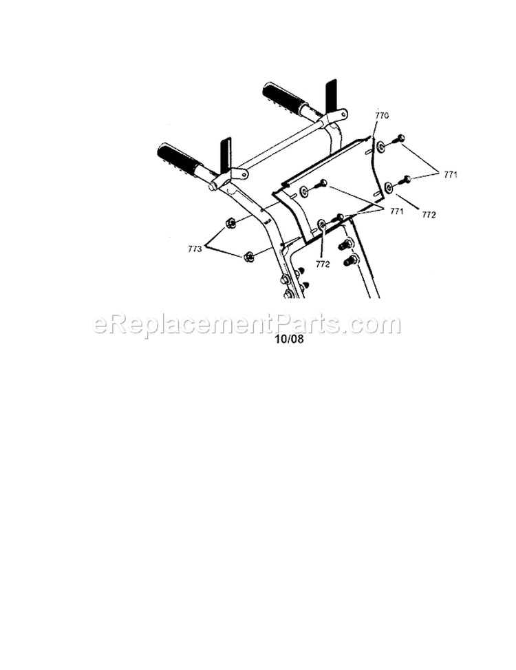 Panel Diagram and Parts List for 536881951  Craftsman Snow Blower