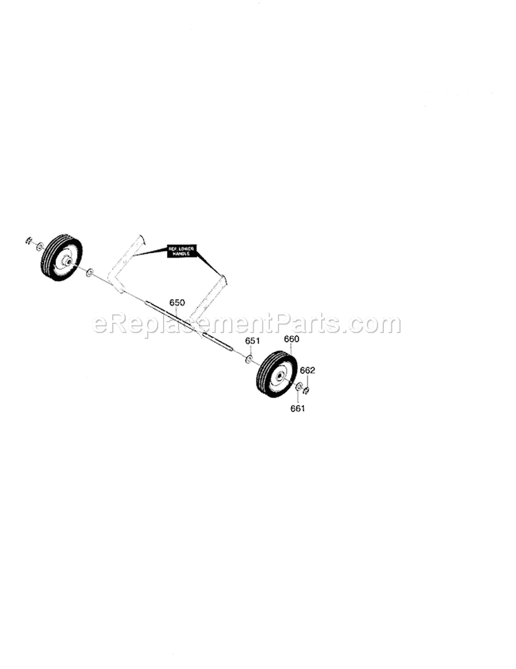 Wheel Assembly Diagram and Parts List for 536882091  Craftsman Snow Blower