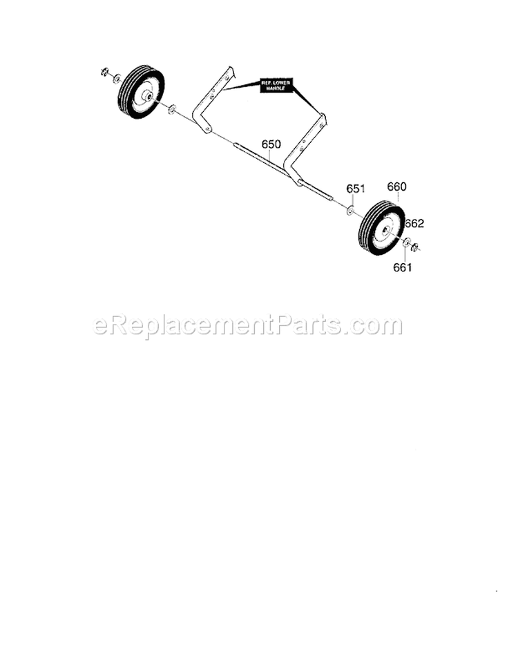 Wheel Assembly Diagram and Parts List for 536882092  Craftsman Snow Blower