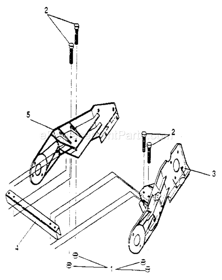 Frame Components Diagram and Parts List for 536883210  Craftsman Snow Blower