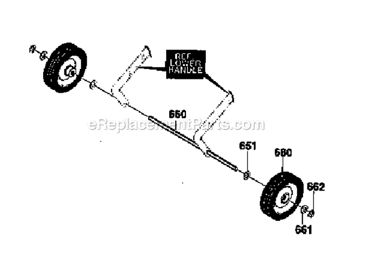 Wheel Assembly Diagram and Parts List for 536883510  Craftsman Snow Blower