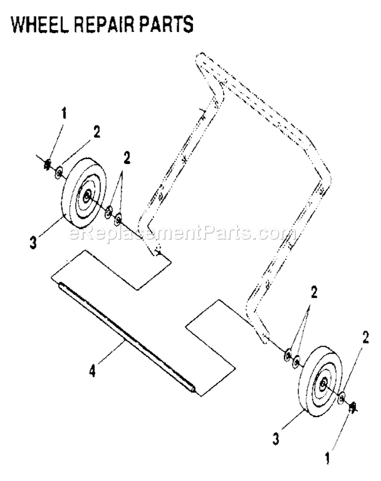 Wheel Diagram and Parts List for 536884232  Craftsman Snow Blower
