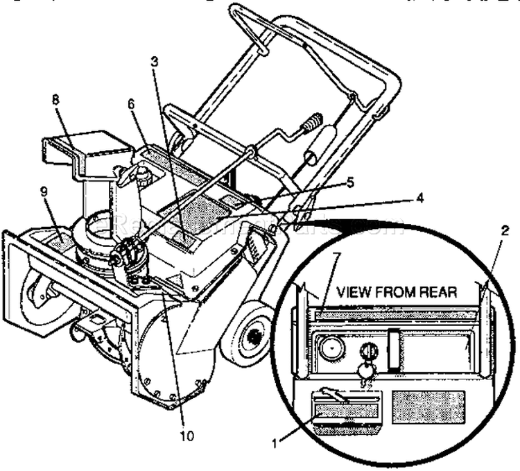 Decals Diagram and Parts List for 536884252  Craftsman Snow Blower