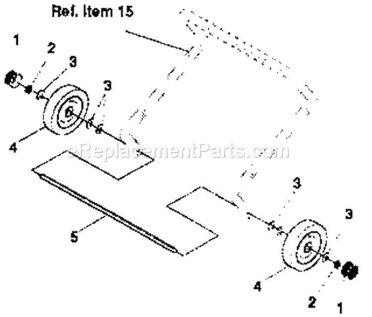 Wheel Repair Parts Diagram and Parts List for 536884351  Craftsman Snow Blower