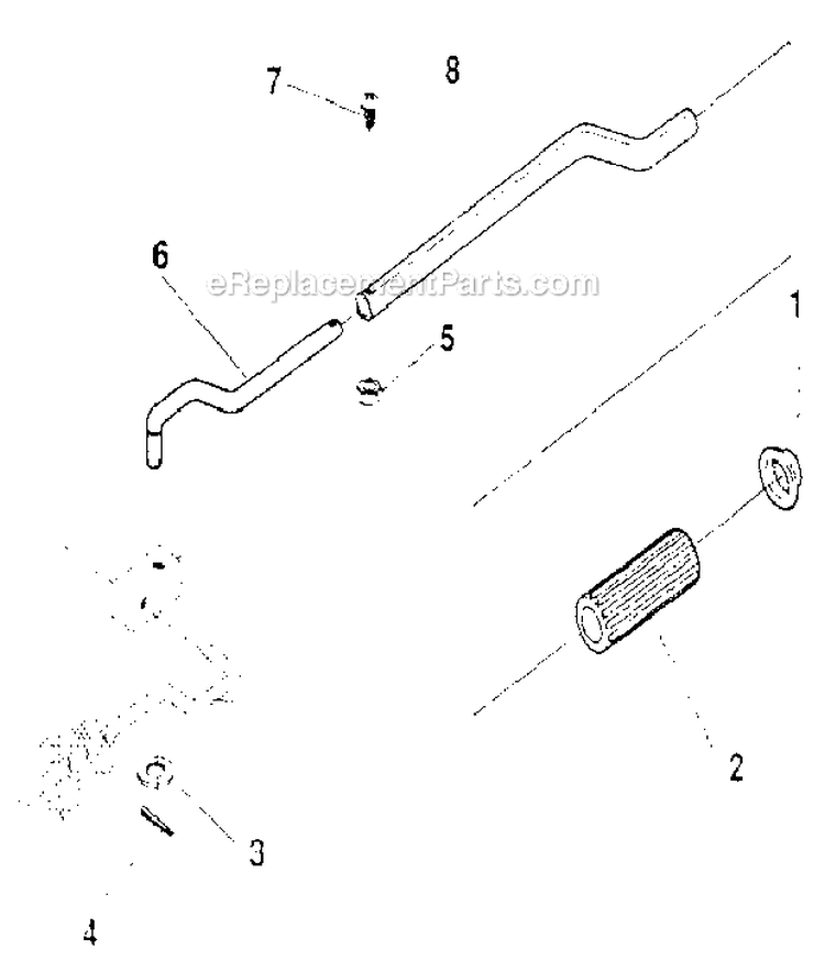 Chute_Control Diagram and Parts List for 536884430  Craftsman Snow Blower