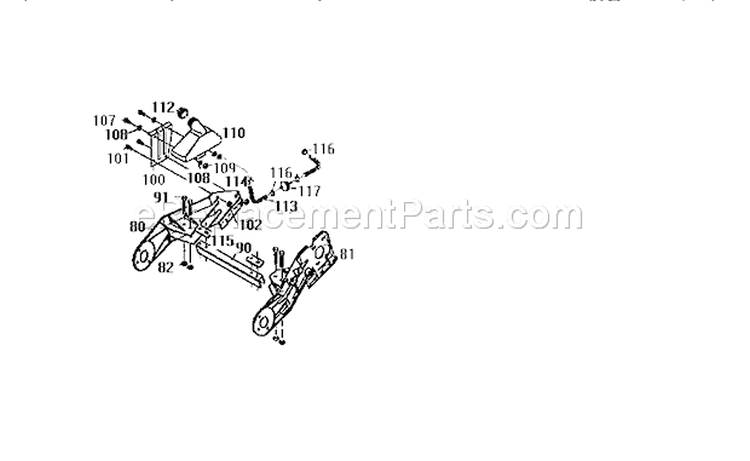 Frame Assembly Diagram and Parts List for 536884561  Craftsman Snow Blower