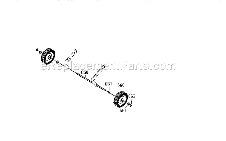 Wheel Assembly Diagram and Parts List for 536884561  Craftsman Snow Blower