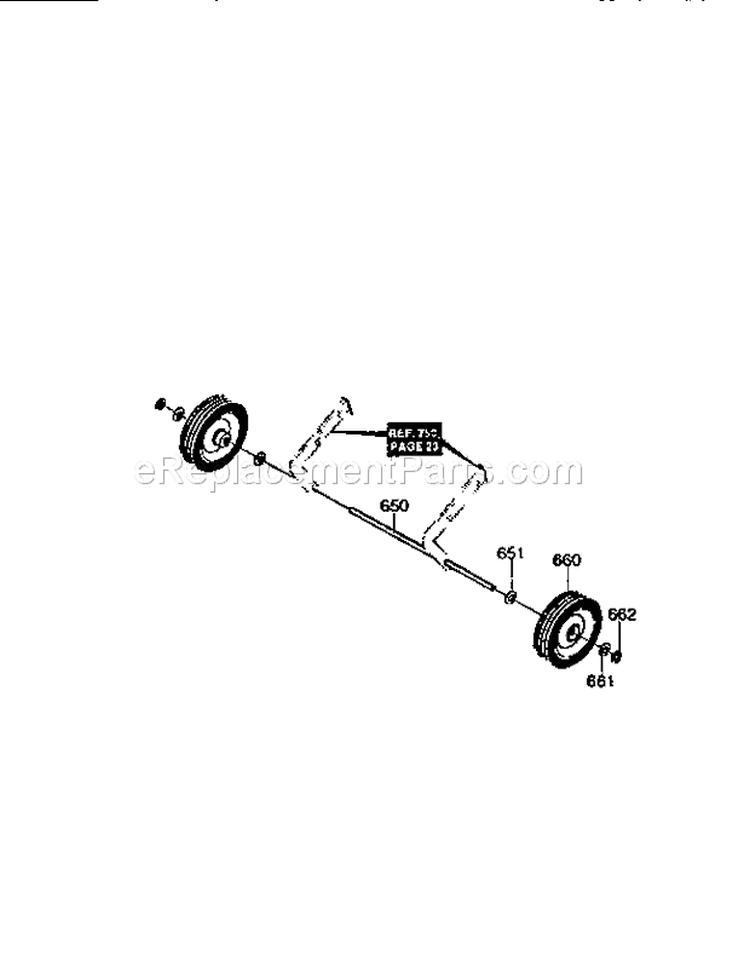 Wheel Assembly Diagram and Parts List for 536884581  Craftsman Snow Blower