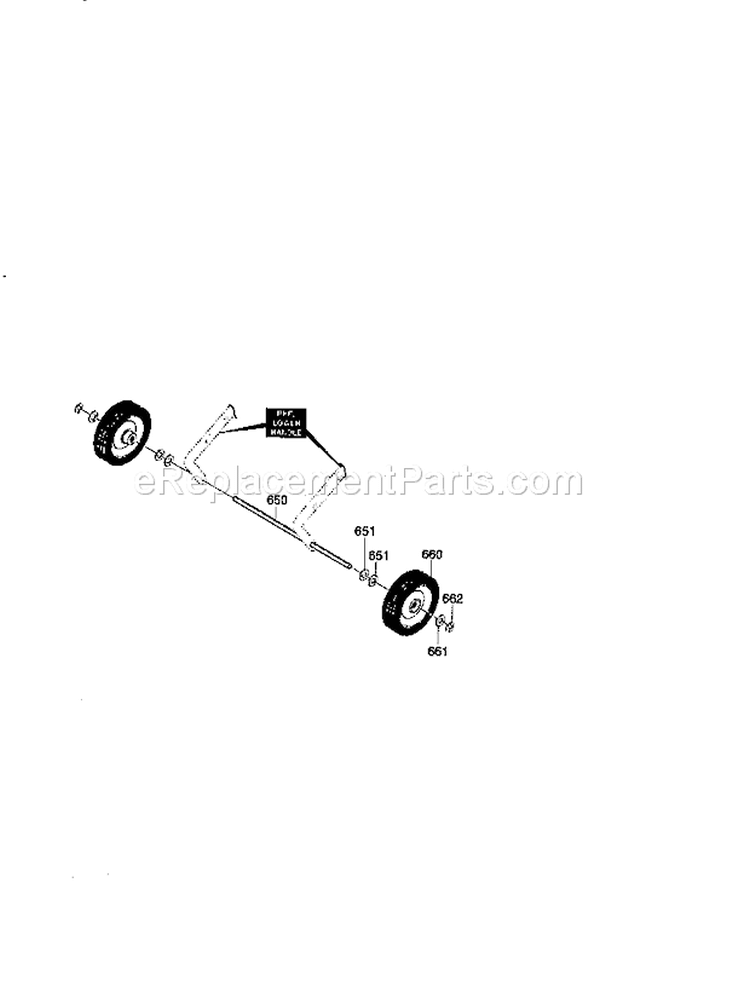 Wheel Assembly Diagram and Parts List for 536884582  Craftsman Snow Blower