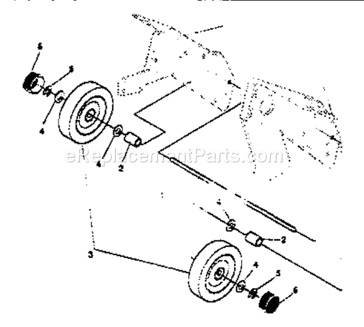 Wheel Diagram and Parts List for 536884670  Craftsman Snow Blower