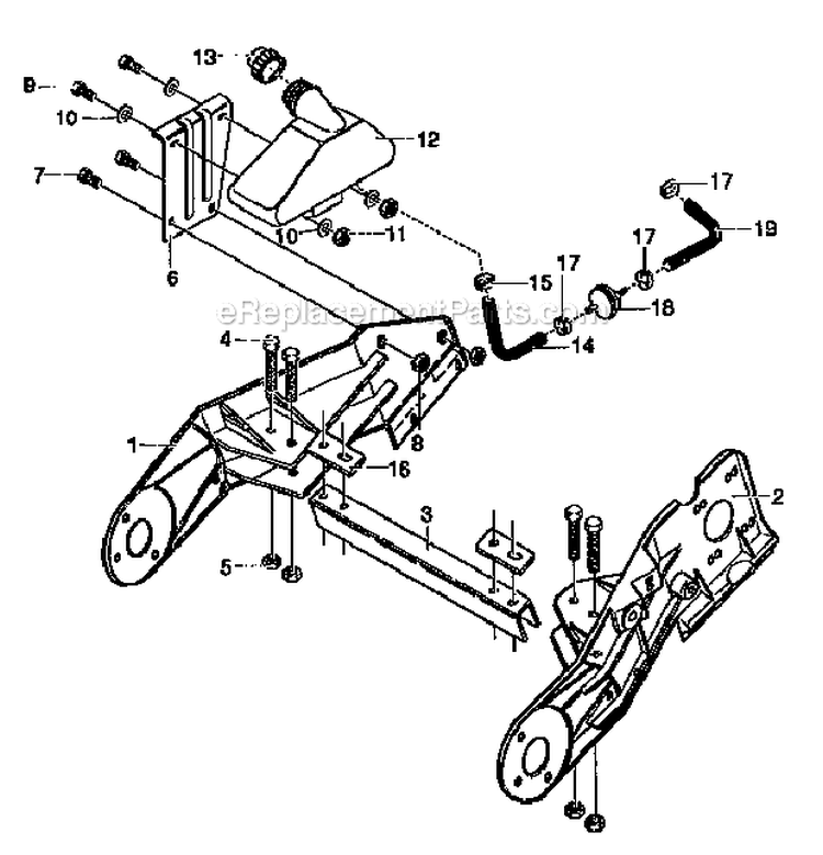 Frame_Components Diagram and Parts List for 536884680  Craftsman Snow Blower
