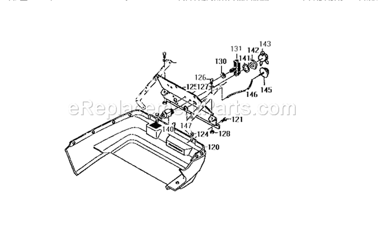Control Panel Diagram and Parts List for 536884681  Craftsman Snow Blower