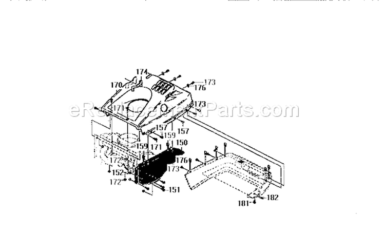 Belt Cover Assembly Diagram and Parts List for 536884681  Craftsman Snow Blower