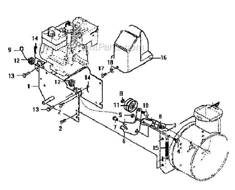 Frame_Components Diagram and Parts List for 536884780  Craftsman Snow Blower