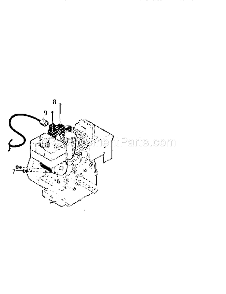 Electric Start Assembly Diagram and Parts List for 536884781  Craftsman Snow Blower