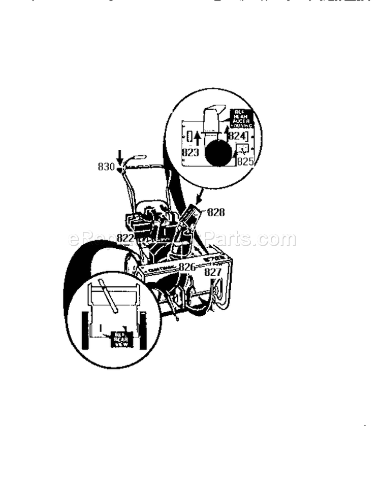 Decals Diagram and Parts List for 536884781  Craftsman Snow Blower