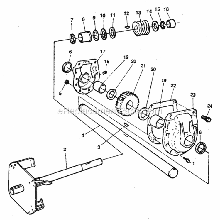 Page E Diagram and Parts List for 536884811  Craftsman Snow Blower