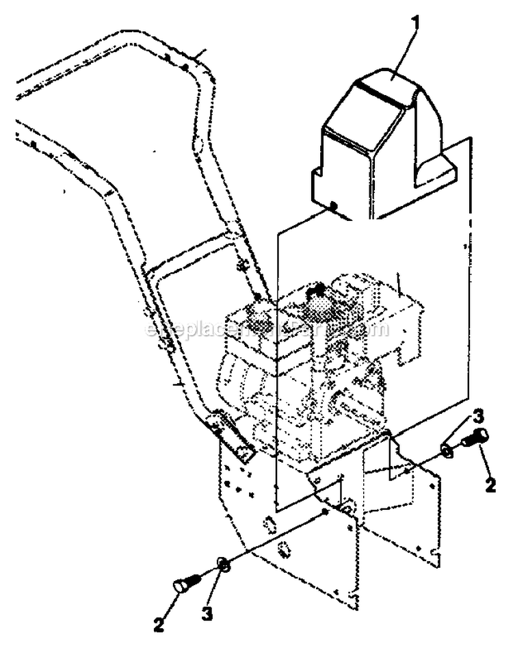Belt_Cover Diagram and Parts List for 536884821  Craftsman Snow Blower