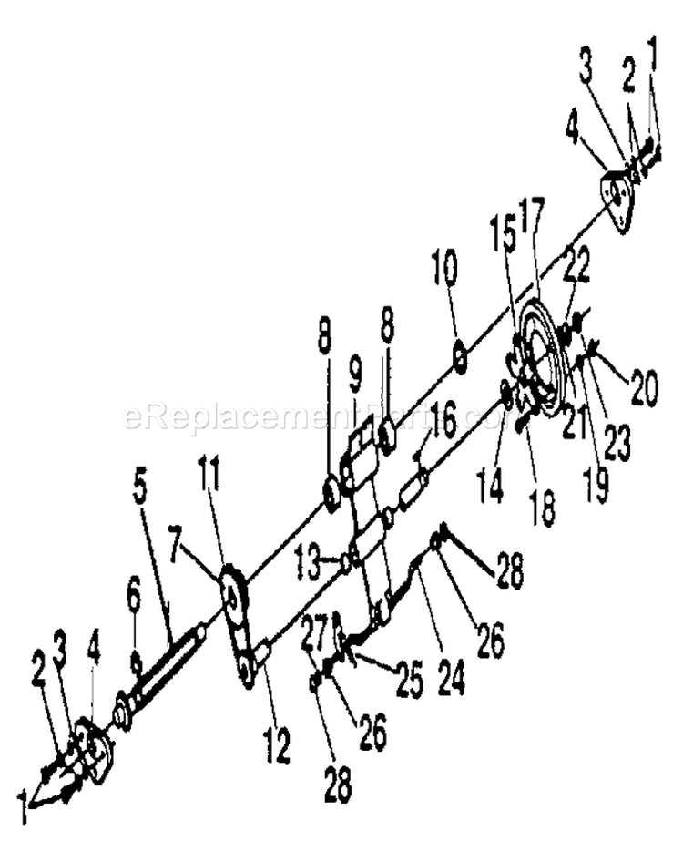 Clutch Plate Diagram and Parts List for 536885030  Craftsman Snow Blower