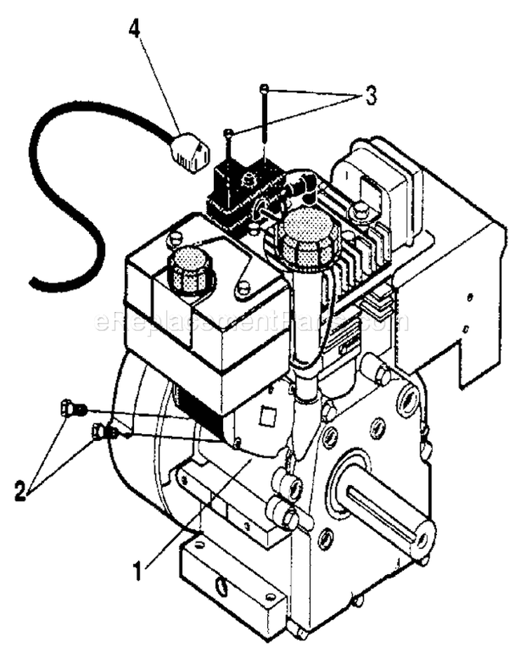 Electric Start Diagram and Parts List for 536885030  Craftsman Snow Blower