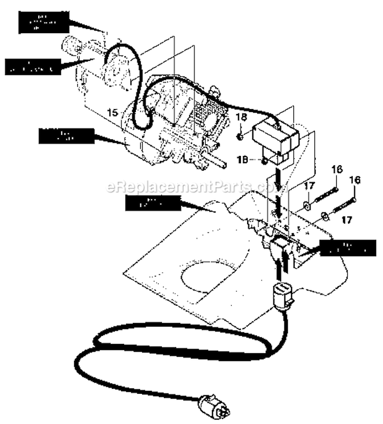Electric Start Assembly Diagram and Parts List for 536885210  Craftsman Snow Blower