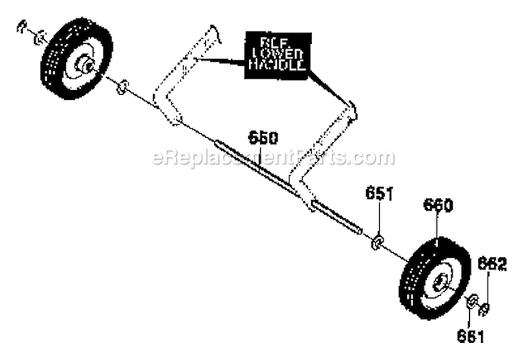 Wheel Assembly Diagram and Parts List for 536885210  Craftsman Snow Blower