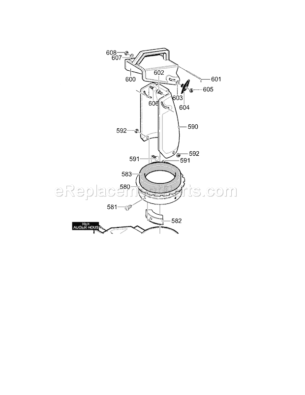 Discharge_Chute_Assembly Diagram and Parts List for 536885212  Craftsman Snow Blower
