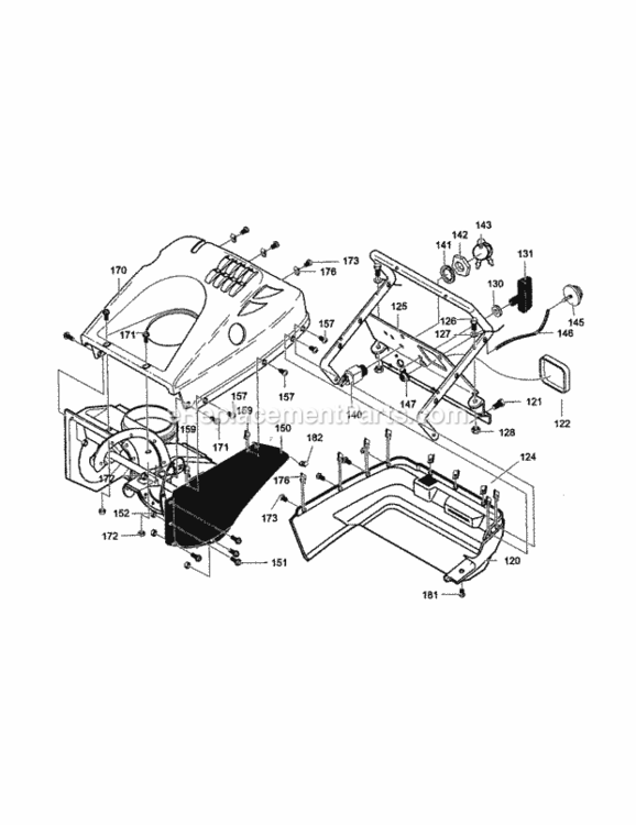 Page I Diagram and Parts List for 536885230  Craftsman Snow Blower