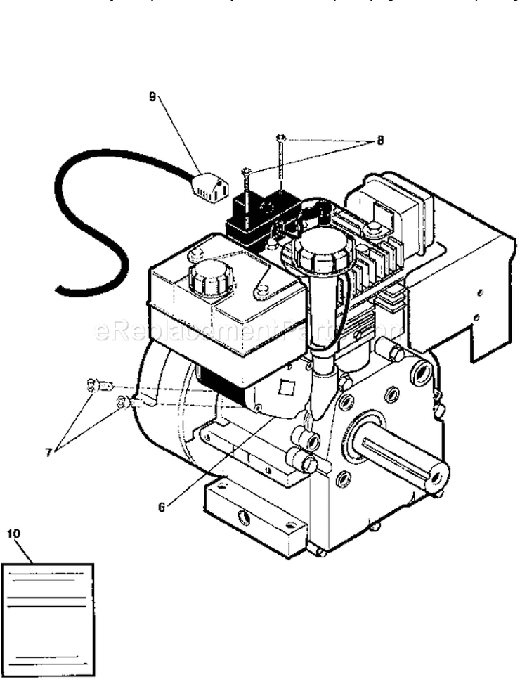 Electric Start Diagram and Parts List for 536885471  Craftsman Snow Blower