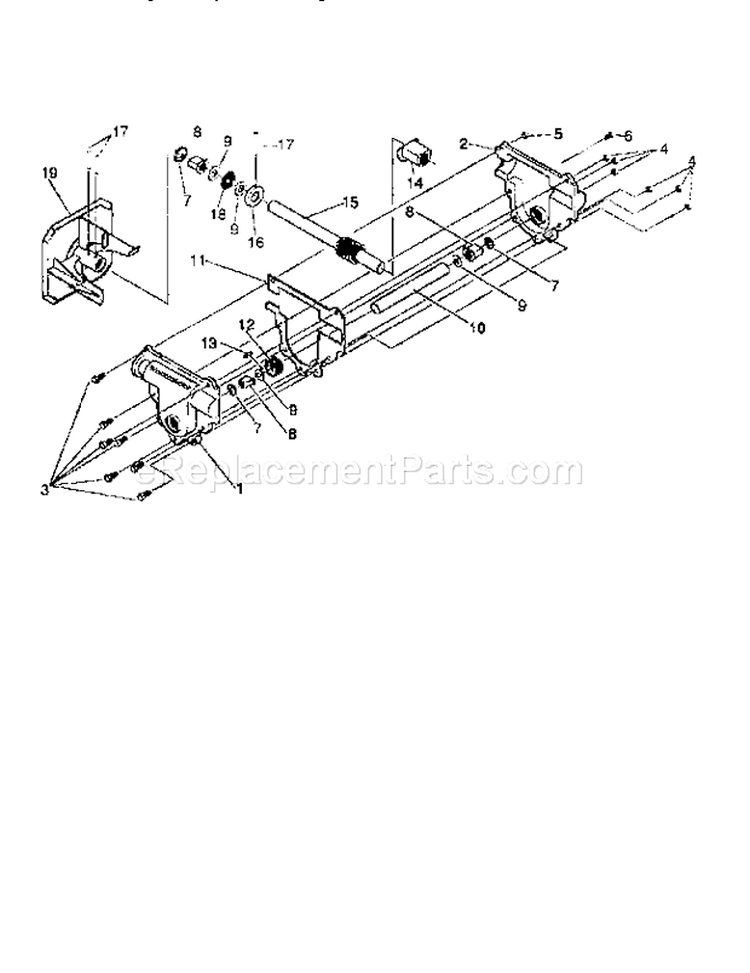 Gear Box Diagram and Parts List for 536885471  Craftsman Snow Blower
