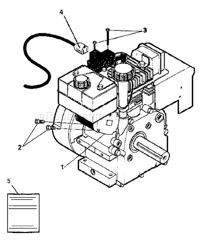 Electric Start Diagram and Parts List for 536886121  Craftsman Snow Blower
